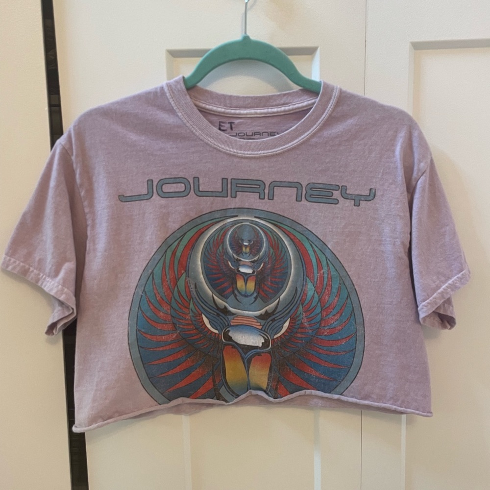 Purple Crop Journey Graphic T Shirt